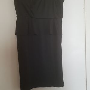 3x peplum black dress